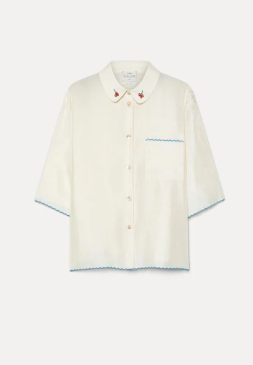 Embroidered Half Sleeves Shirt