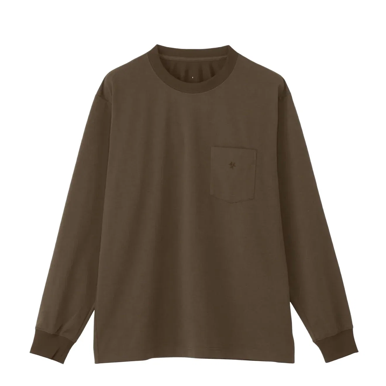 Image of Goldwin Oversized Pocket L/S T-Shirt Jet Brown