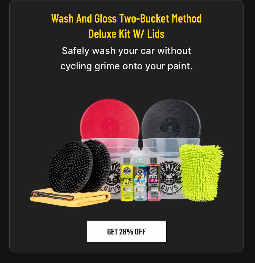 Wash and Gloss Two-Bucket Method Deluxe Kit w/Lids