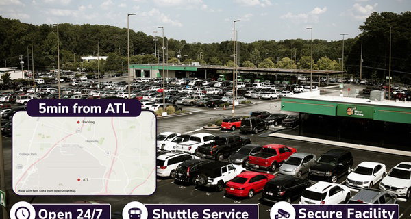 2, 4, 6, or 10-Day ATL Airport Outdoor Parking, Up To 35% Off