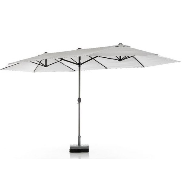 XXL-Oval-Sonnenschirm, ca. 4,6 x 2,7 m - Grau
