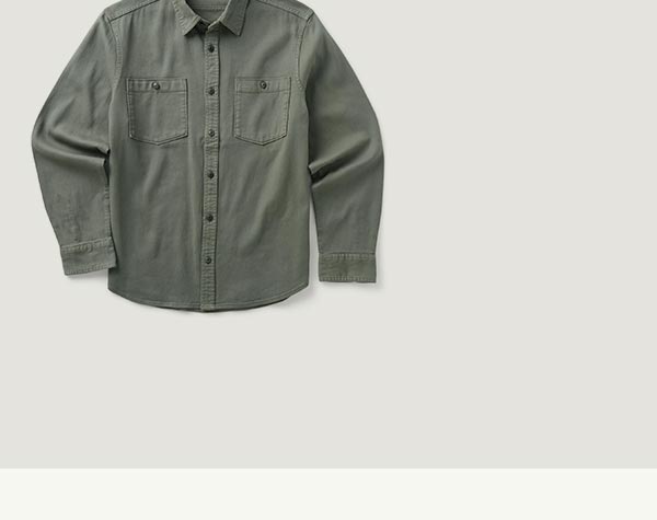 The Dispatch Shirt in Smoked Olive Broken Twill