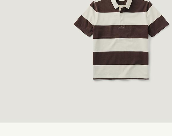 The Short Sleeve Rugby Shirt in Port Stripe
