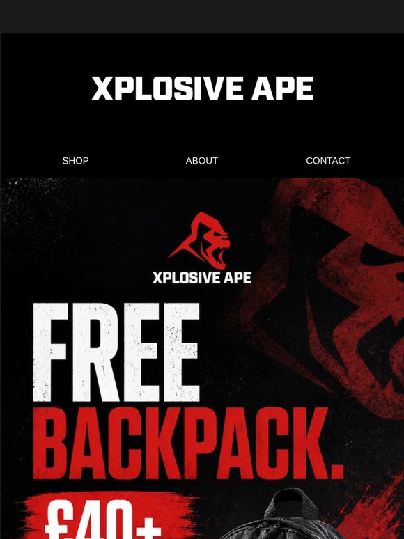 FREE Backpack Worth £14.99 🎒