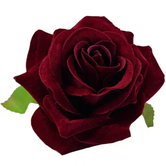 Burgundy Velvet Rose Hair Clip Brooch | Handmade Flower Best Seller