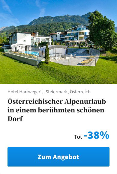 Österreichischer Alpenurlaub in einem berühmten schönen Dorf