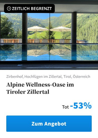 Alpine Wellness-Oase im Tiroler Zillertal