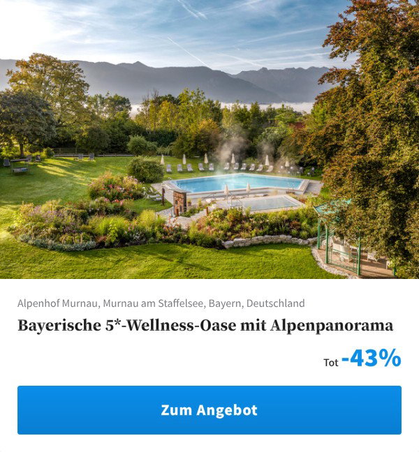 Bayerische 5*-Wellness-Oase mit Alpenpanorama