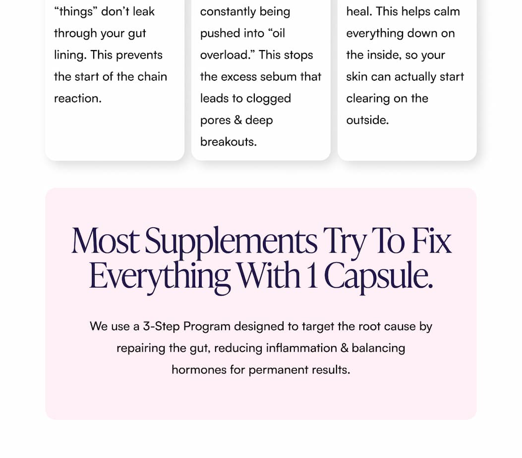 Most Supplements Try to Fix Everything with 1 Capsule