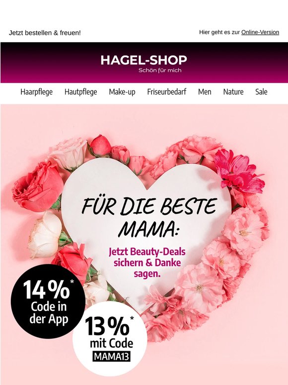 Letzte Chance: 14% zum Muttertag 💐