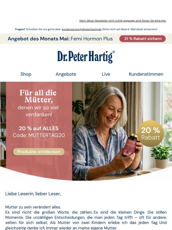 20% auf ALLES: Für all die Mütter, denen wir so viel verdanken 💐
