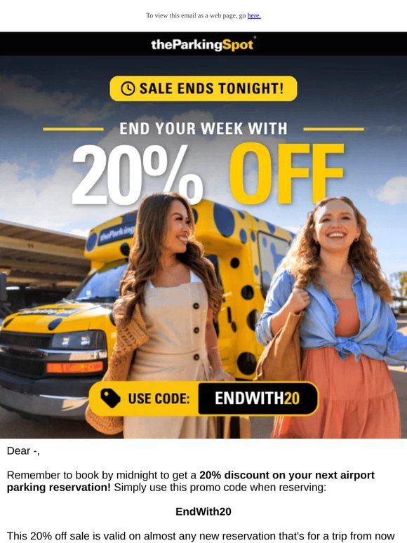 20% off sale ends Saturday night!