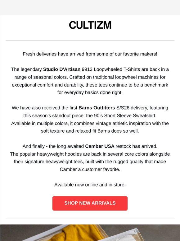 New Arrivals: Studio D’Artisan, Barns, Camber USA & more!
