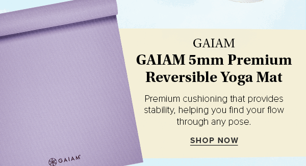 GAIAM 5mm Premium Reversible Yoga Mat New Lilac