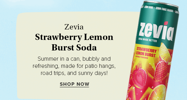Zevia Soda Strawberry Lemon Burst
