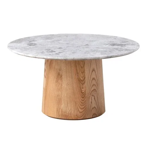Tavolino da salotto Niveau, 61 cm, frassino oliato-grigio tundra
