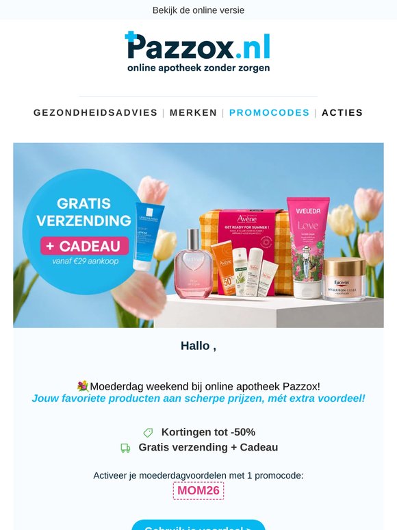 Moederdag weekend: 2 dagen extra voordeel!