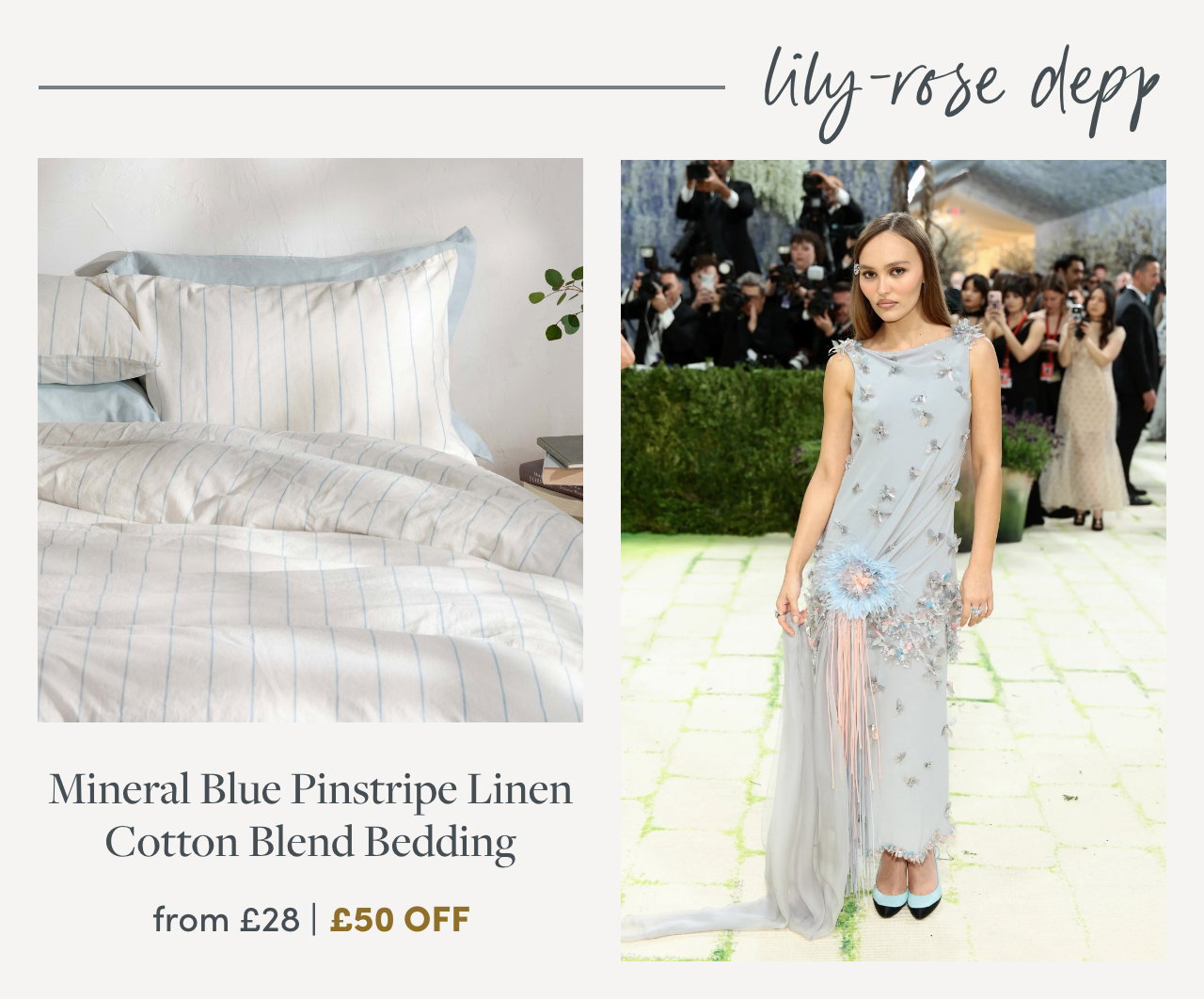 White/Blue Pinstripe Linen Cotton Blend Bedding