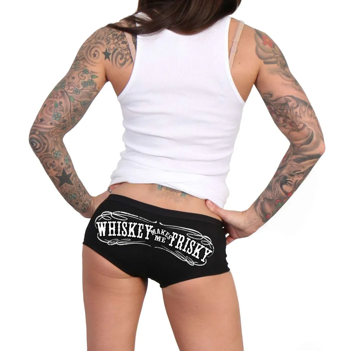 Image of Hot Leathers Whiskey Makes Me Frisky Boy Shorts PTB7554