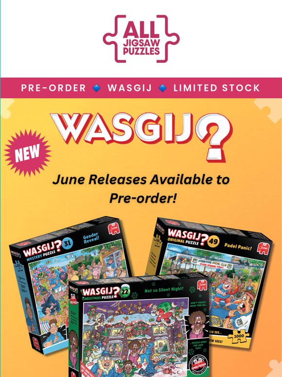 NEW WASGIJ ALERT! 🚨 June Releases Available to Pre-order!