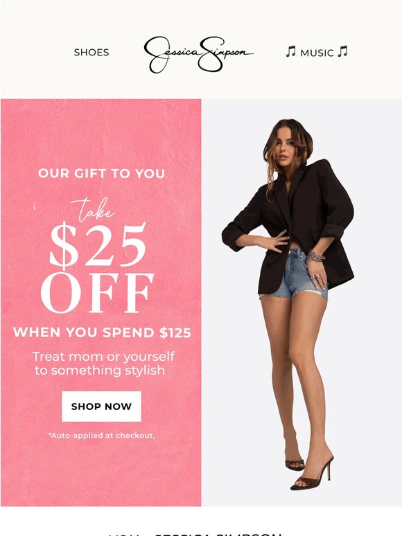 $25 Off in Honor of Mother’s Day