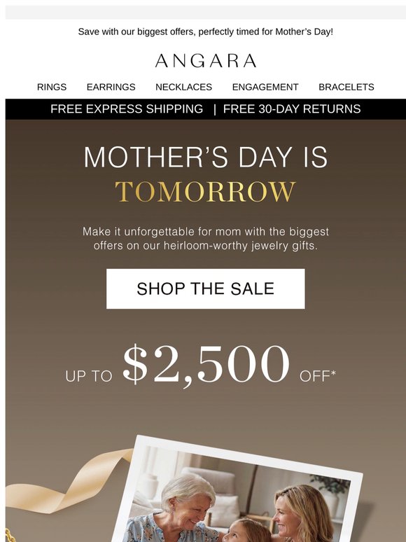 Mother's Day Is Tomorrow: Up to $2,500 Off 🤩