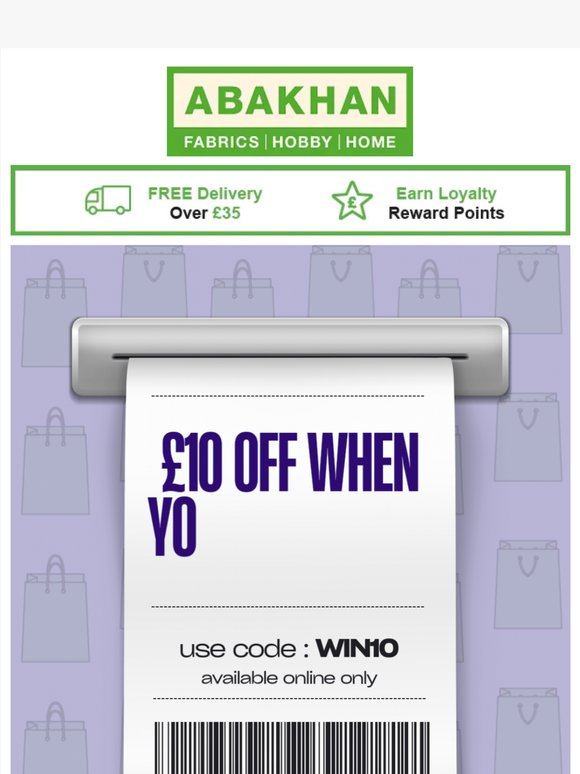 £10 OFF Just for You 🎁