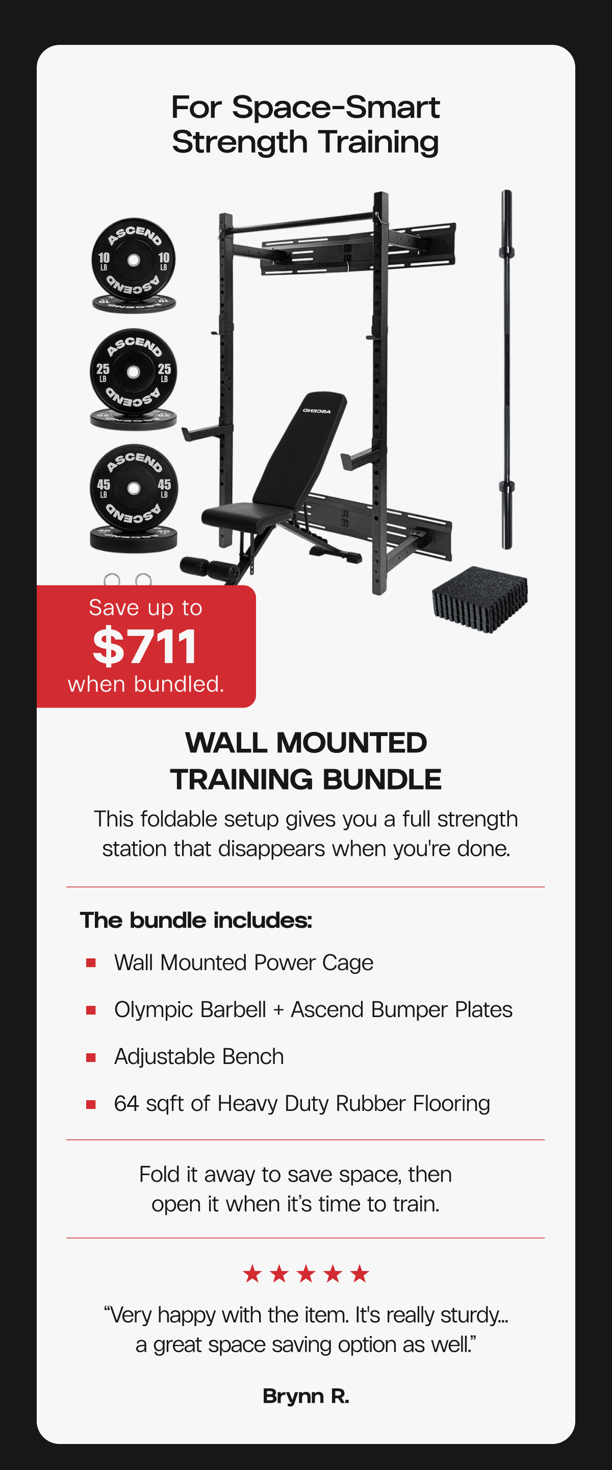 For Space-Smart Strength Training - Wall Mounted Training Bundle