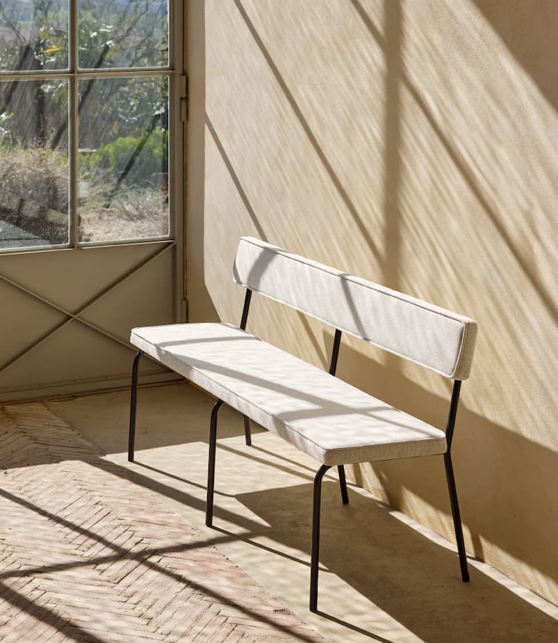 Banc Ysabeau cosmic écru grisé chiné