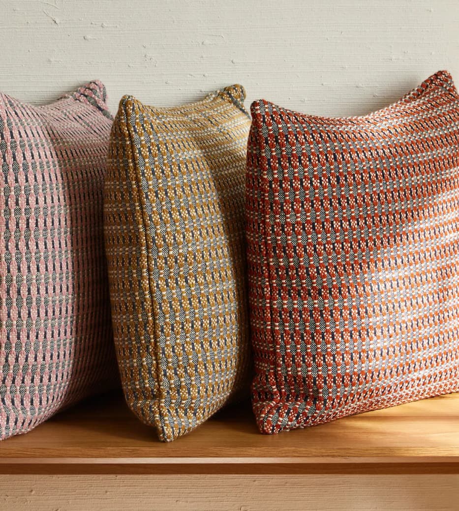 Housse de coussin Eirik orange brûlée et orage