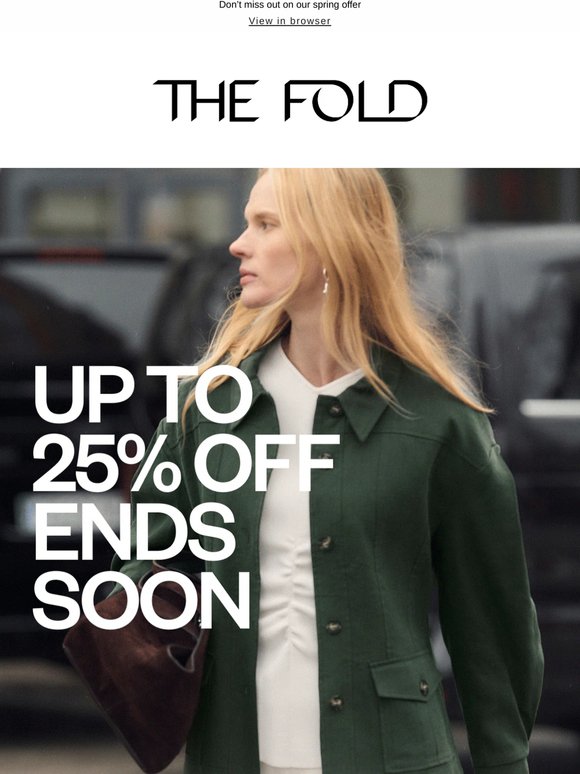 Up to 25% off | Ends soon