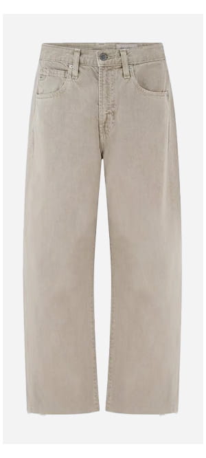 Hattie Crop Barrel Leg In Sulfur Light Taupe