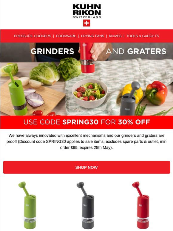 Seasoning and prepping healthy food with our grinders & graters