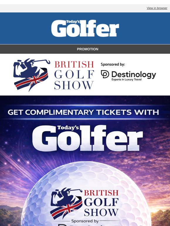 Get Your Complimentary Tickets To The British Golf Show