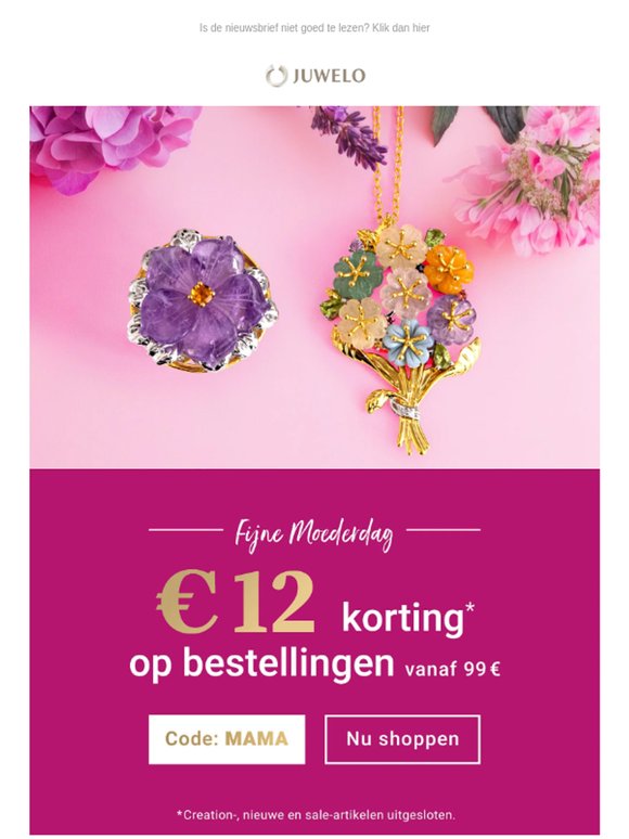Voor alle mama’s: €12 korting vanaf €99 💖
