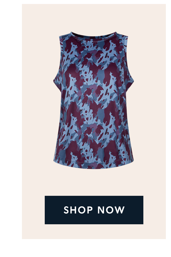 Quinn Womens Performance Vest - Smokey Blue Print