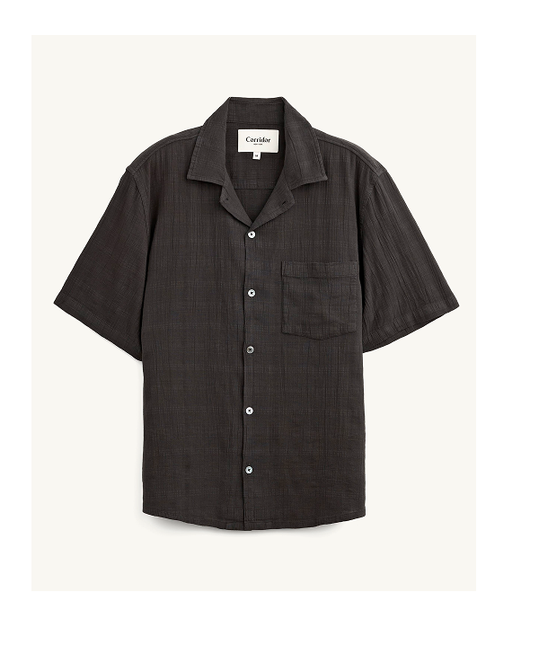 Washed Dobby SS - Black