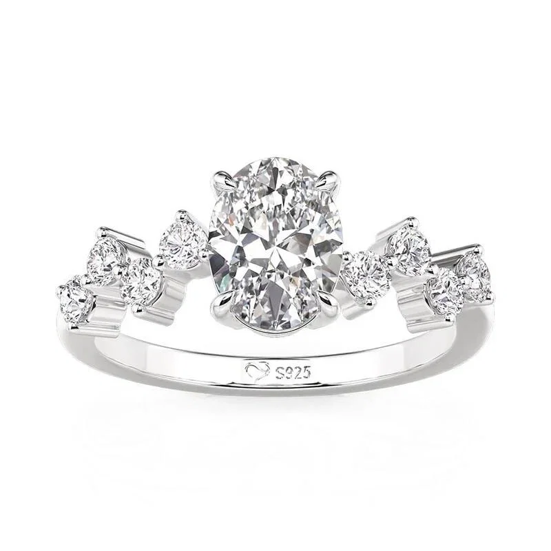 Classic Heartbeat Oval Engagement Ring
