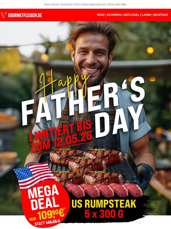 🥩 Bald ist Vatertag!