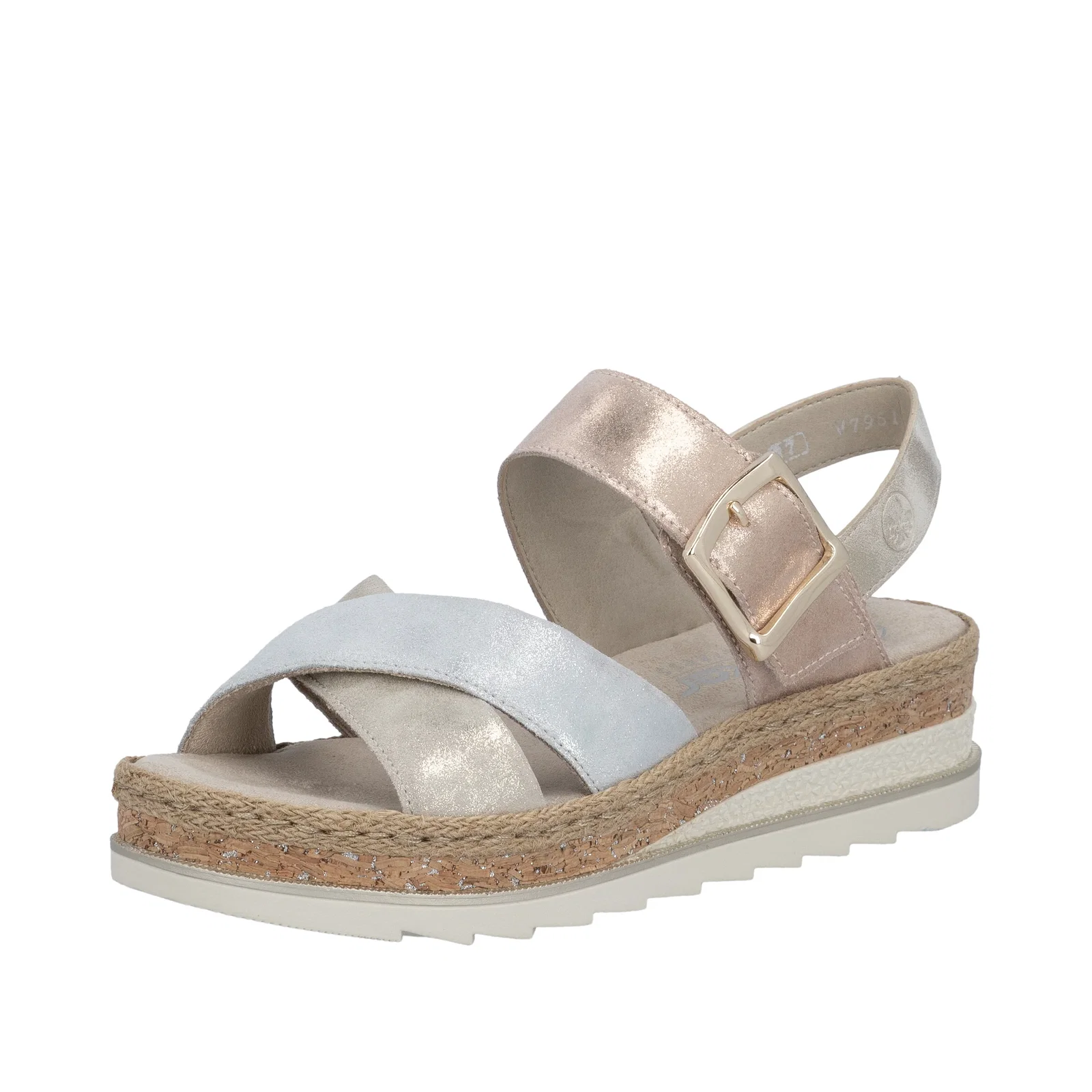 Image of Rieker Women's Wedge Sandal - Metallic | V7951-90