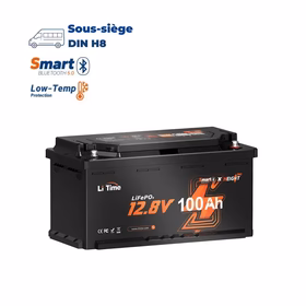 Batterie lithium 12V 100Ah H190 compacte pour camping-car.