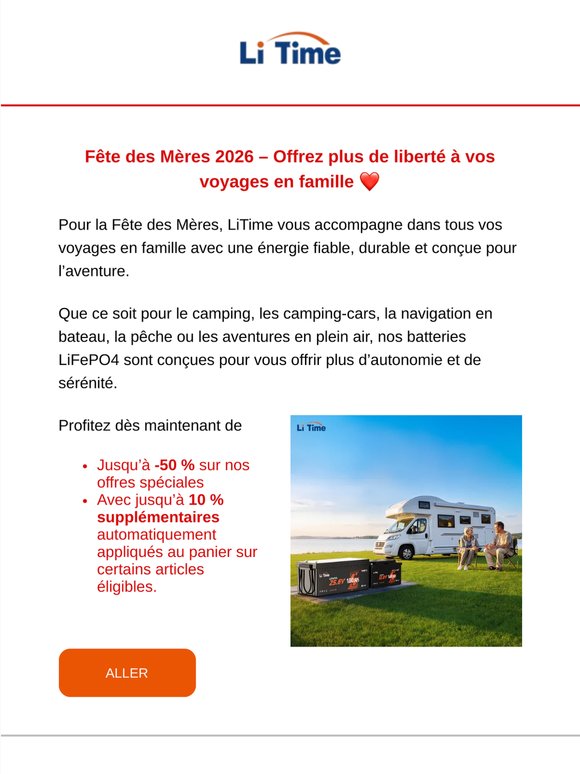Fête des Mères : jusqu’à -50 % + jusqu’à 10 % supplémentaires sur une sélection de produits