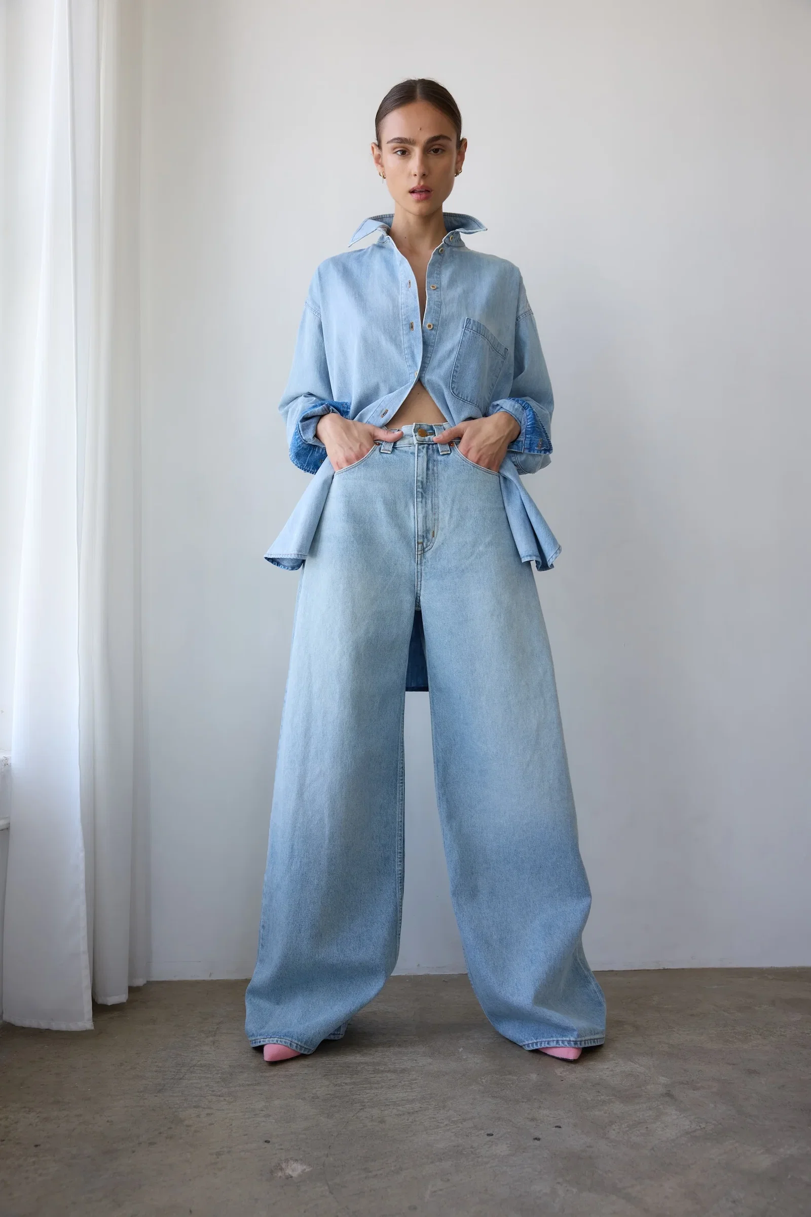 Image of The Baggy Jean in Ice Indigo
