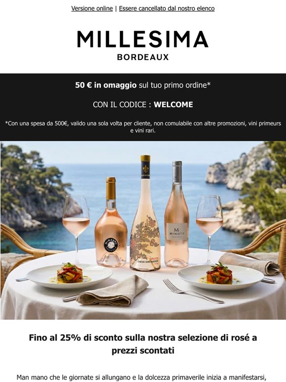 Rosés a prezzi scontati: fino al 25% di sconto sulla nostra selezione