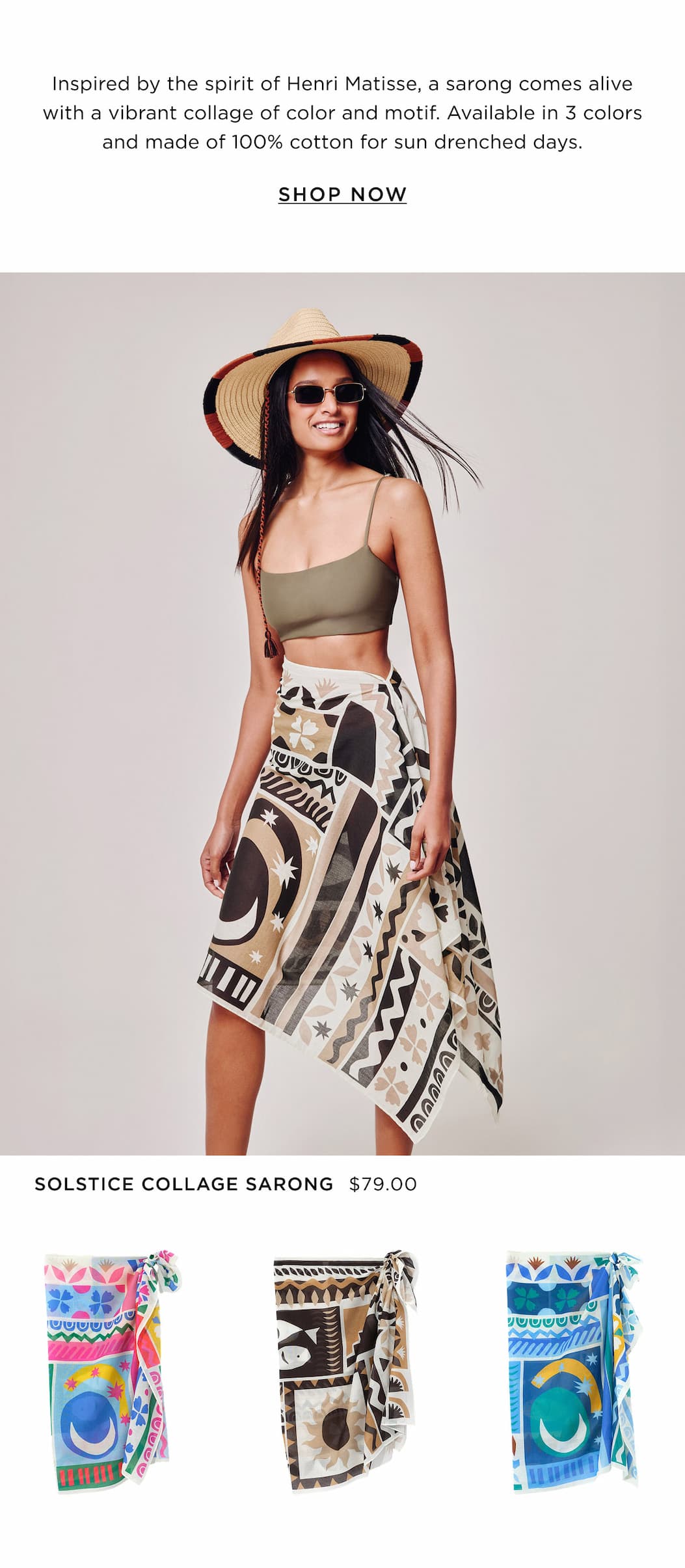 Solstice Collage Sarong