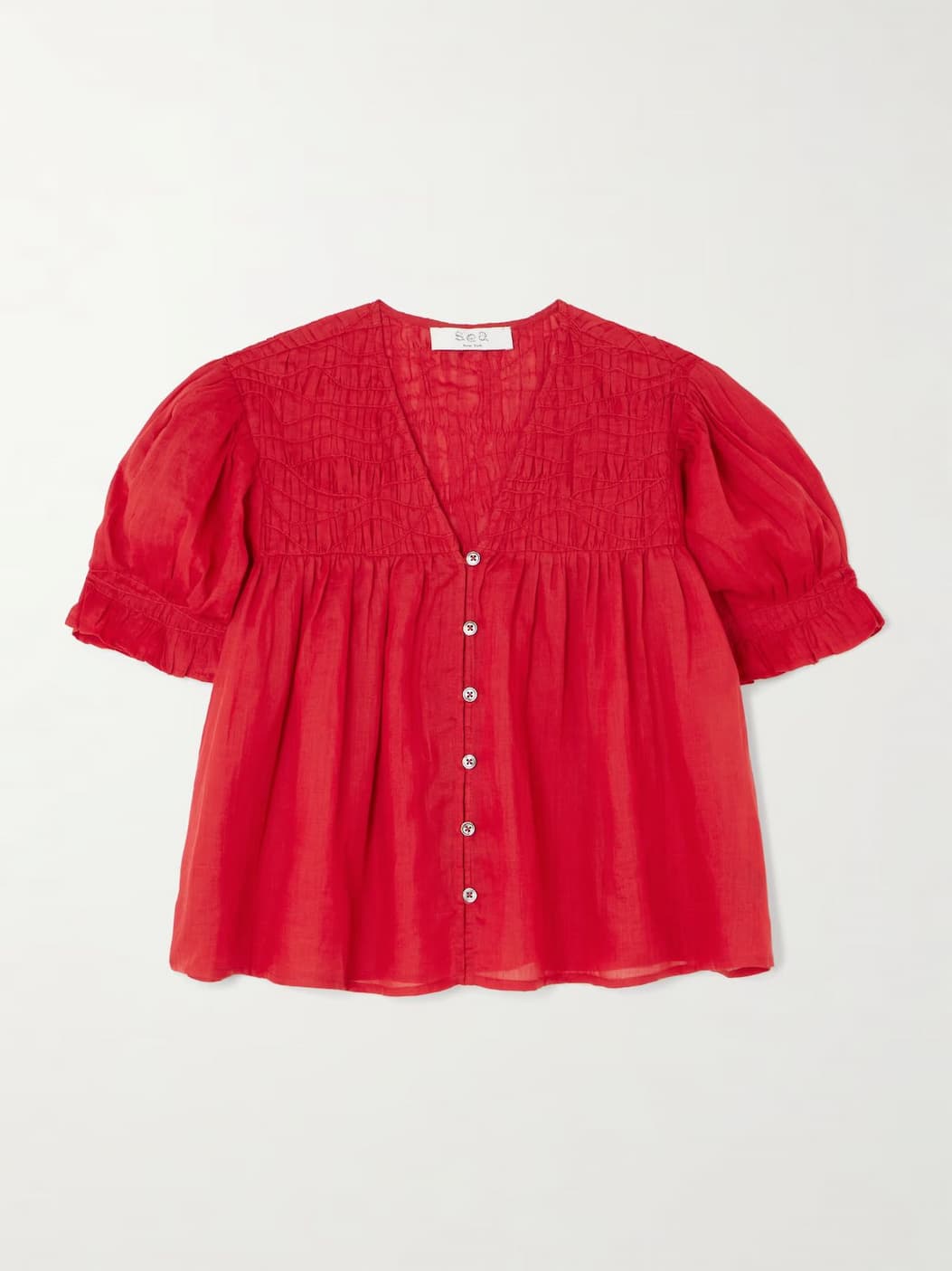 Imogen Short Sleeves Top - Red SEA NY  Regular price£305.00