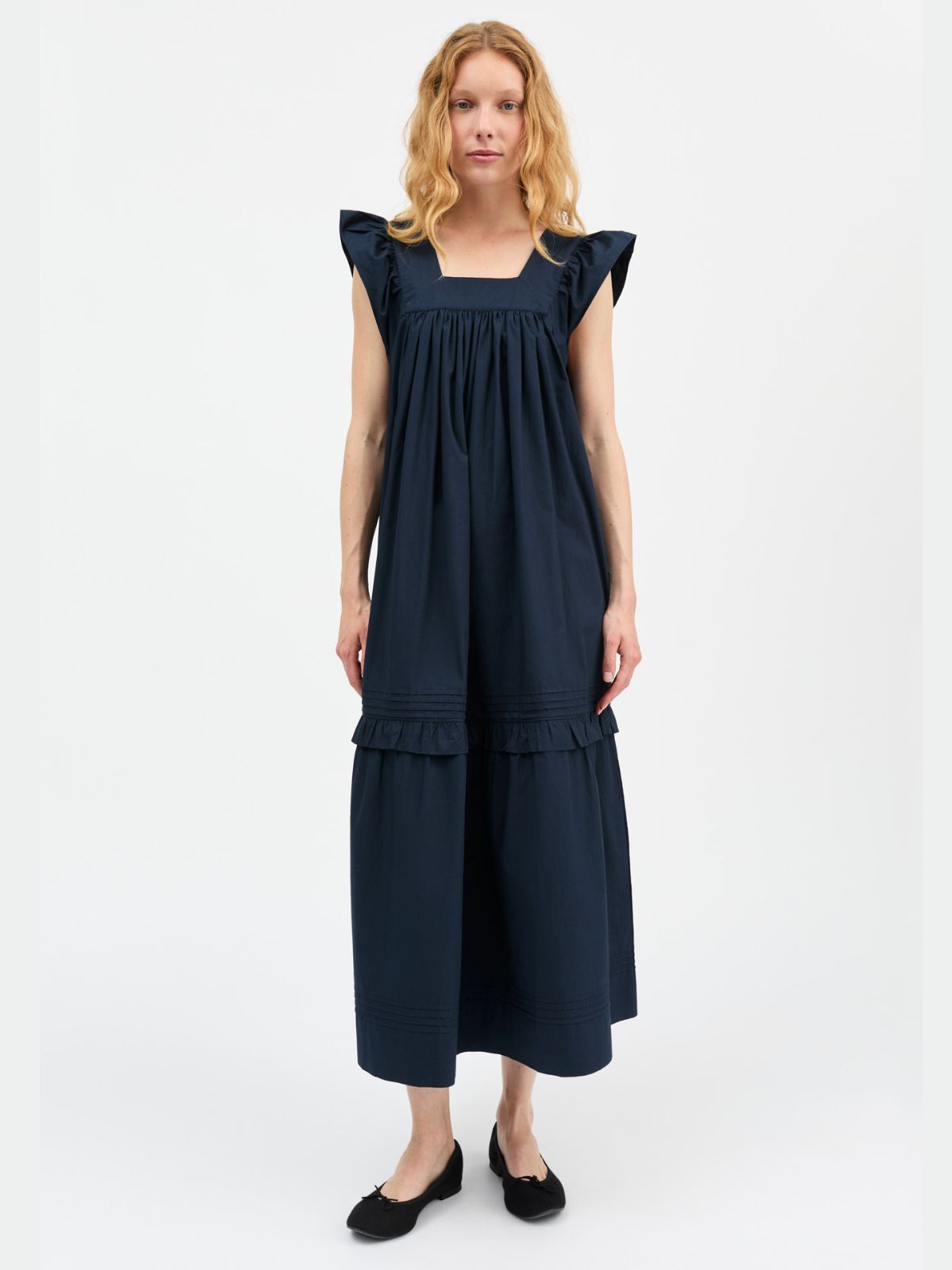 Alina Ruffle Dress - Navy SKALL STUDIO  Regular price£220.00