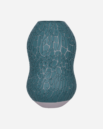 Crackle Vase By Seth Light Blue