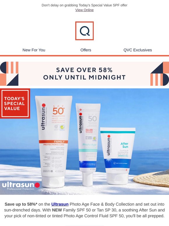 Time's running out to save up to 58% on Ultrasun