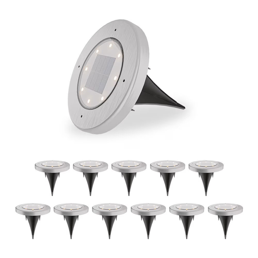 12 Ellis floor spotlights against a white background
